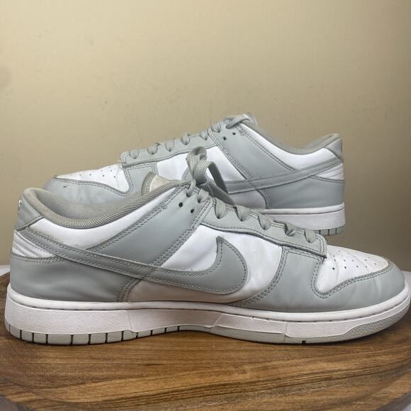 Nike Dunk Low Grey Fog Mens White And Grey Size 14 Low Top Shoes Sneakers - Picture 5 of 10